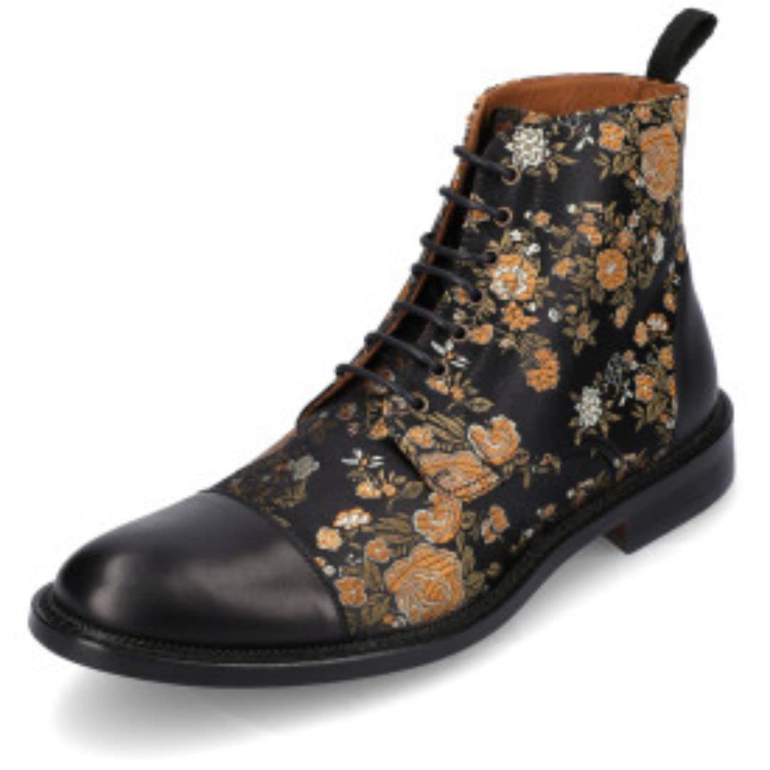 TAFTJack Boot Handcrafted Leather and Jacquard Men's Dress Boot