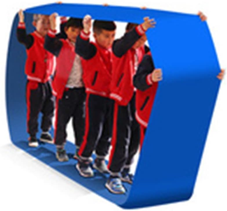 1PCS Teamwork Games Playing Run Mat Indoor Outdoor Field Day Group Building Group Learning Activity Game for 2-18 People (Color : Blue, Size : Kids-8M//26FT)