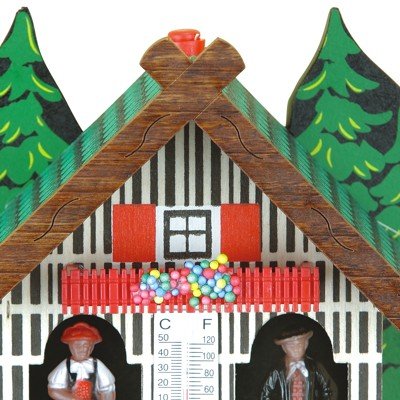 Casita meteorológica Trenkle TU 0803 higrómetro de madera alemán tradicional 3