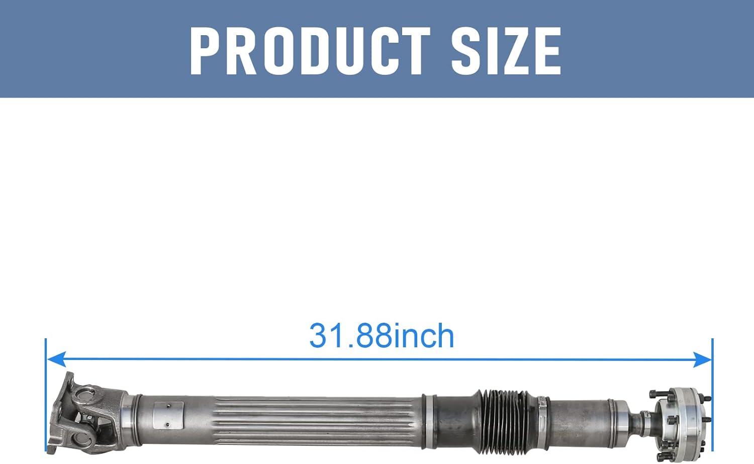 Drive Shaft Assembly Front Drive Shaft Prop Compatible with 2007-2011 Jeep Wrangler JK V6 3.8L 4WD Replace# 938-102, 52753319AC