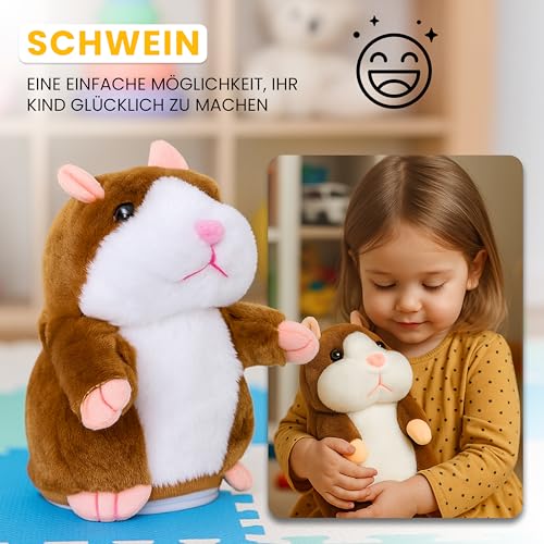 Retoo Sprechender Hamster, PlüschHamster Wiederholt, Sprechende Hamsters