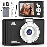 QIVORO Digital Camera, 4K Portable Point and Shoot Camera with 32GB SD Card