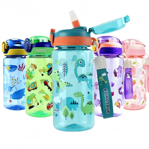 MHwan Borraccia Bambini, 600ml Robusta e Infrangibile, Borraccia a Prova