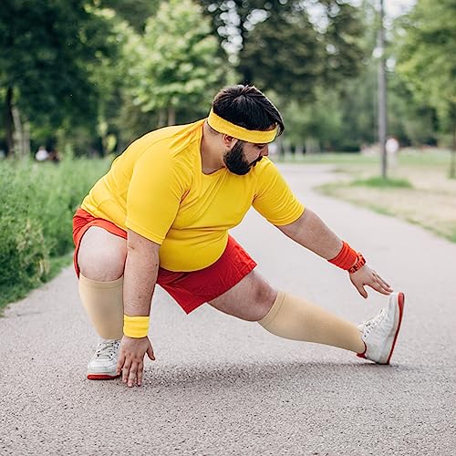 Image of Plus Size Compression Socks for Women Men Wide Calf 15-20 mmHg Extra Large for Circulation Support Recovery
