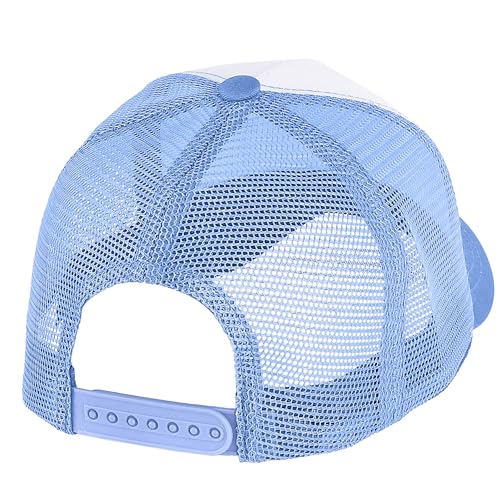 Image of Falari 5-Panel Mesh Baseball Cap, Trucker Hat, Structured Plain Design, Cotton, Adjustable Size