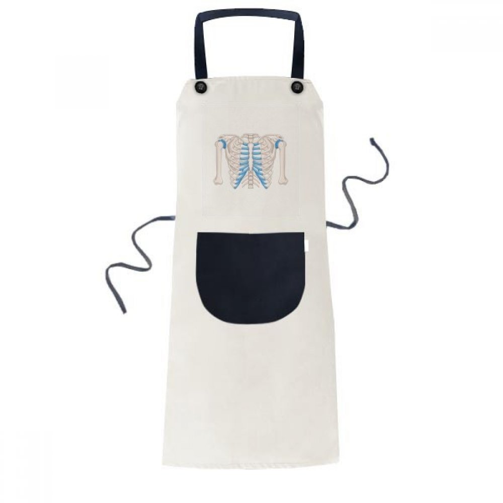 Tablier cuisine rib thoracique noir anti-taches pour protéger vos vêtements avec style