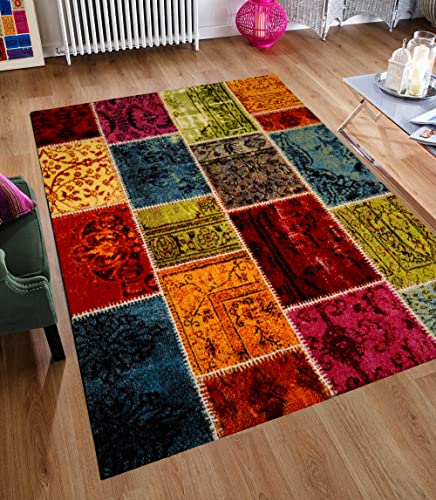 the carpet Endina - Alfombra clásica de salón, Dormitorio, diseño Tradicional de Tela a Mano, Multicolor, 160 x 230 cm