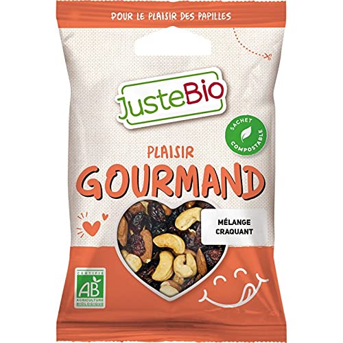 Mezcla orgánica de craqueo (nueces, almendras a la parrilla, arándanos y cerezas) - 100 g