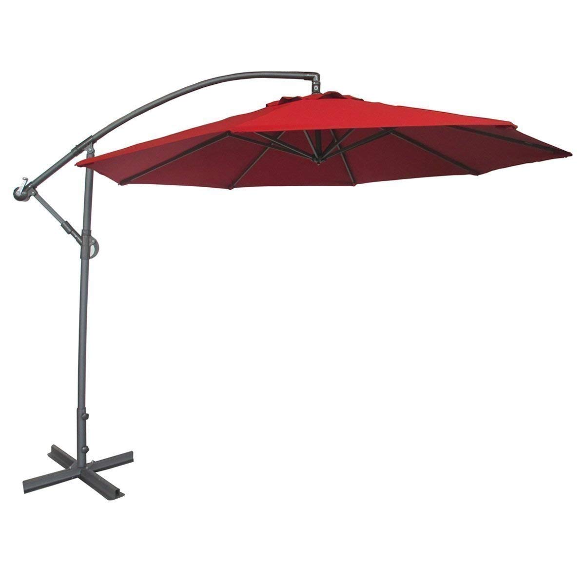 6 foot outdoor patio umbrella Gymax 6 FT Patio Umbrella w/ Fringe Push Button Tilt 8 Sturdy Ribs