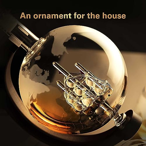 Image of Whiskey Decanter with Antique Crystal Clear (Whiskey Decanter with Shot Glasses)