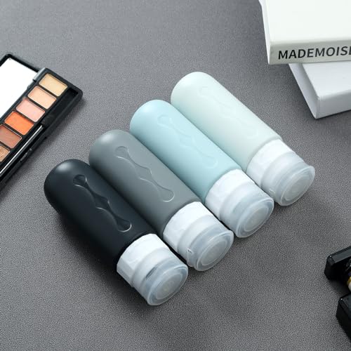 Image of Gemice Travel Bottles for Toiletries, Tsa Approved, Travel Size Containers, BPA Free Leak Proof Tubs Refillable Liquid Accessories for Cometic Shampoo and Lotion Soap