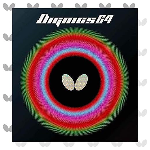 Butterfly Dignics 64 Table Tennis Rubber Table Tennis Rubber | 1.9 mm or 2.1 mm | Red or Black | 1 Inverted Table Tennis Rubber Sheet | Professional Table Tennis Rubber