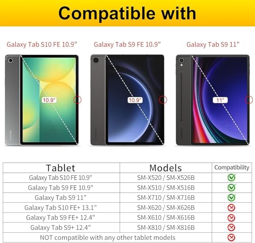 Image of VERTUS Premium Tempered Glass Screen Protector for Samsung Galaxy Tab S10 FE, (10.9 inch) with Anti-Scratch & Smudge Proof Coating