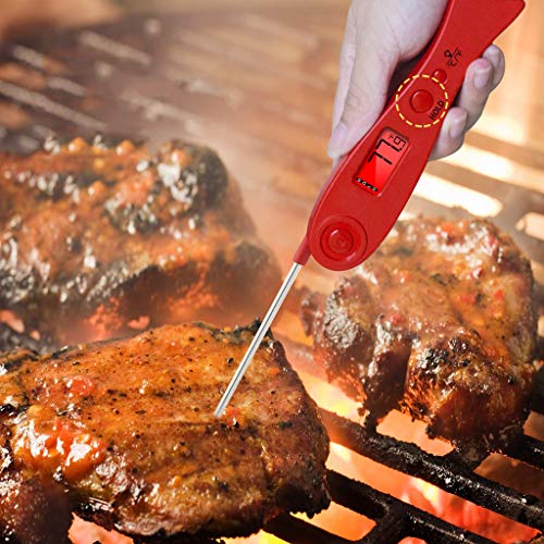 Transser- Electronic Digital Instant Cooking Food Meat Thermometer Tools with Stainless Steel Temperature