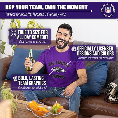 Image of NFL Gameday Cotton Blend T-Shirt for Men and Women - Licensed