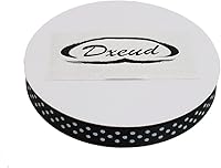 Vista 3 de Cinta de grogrén de lunares de 25 yardas cada rollo 100% poliéster (3/8 pulgadas, negro)