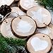 50 Rodajas de Madera Natural, Círculos de Madera con Agujero y Cuerdas...