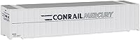 Vista 3 de Walthers SceneMaster Modelo a escala N de CSX Intermodal (blanco, azul) Contenedor lateral acanalado de 48 ', 949-8464