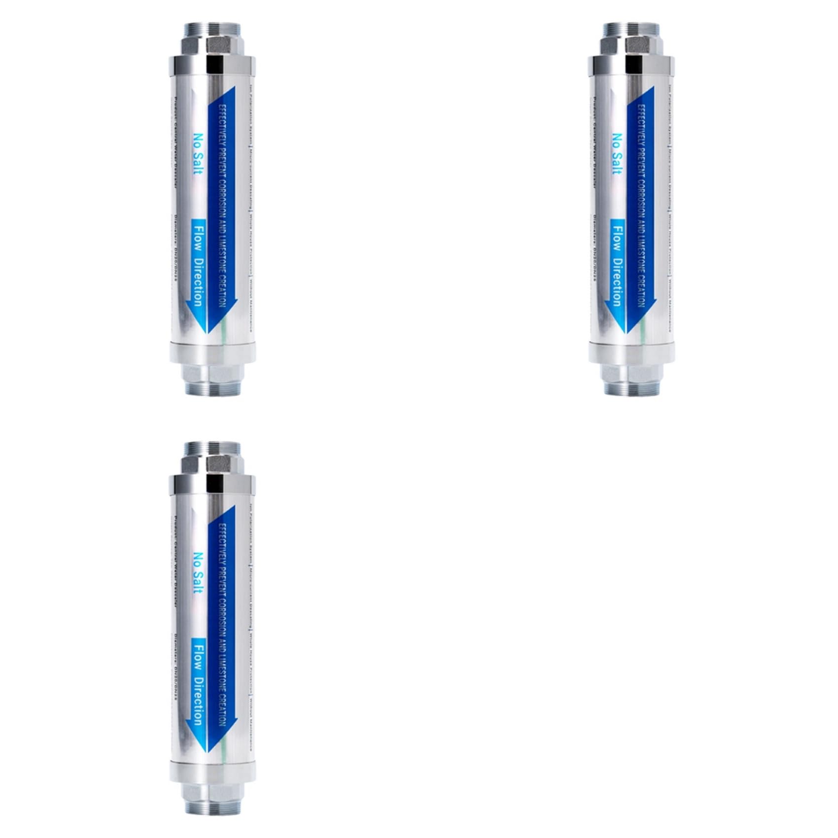 Hndhbfgrt 3X Whole House Central Water Softener Scale Filter Prevent Scale Built Up on Water Pipes Smart Toilet Boilers