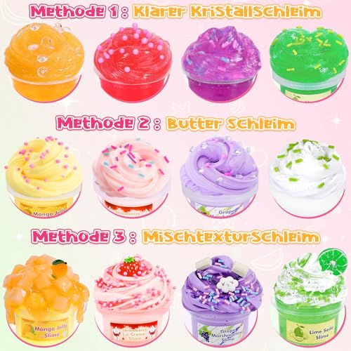 Fluffy Slime Eutionho Schleim Set für Kinder, 8er Pack