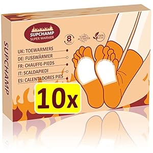 Supchamp Scaldapiedi – Scaldini per Piedi 10 o 40 Paia – Scaldapiedi per Scarpe – Solette riscaldanti – 8 Ore di Piedi Caldi