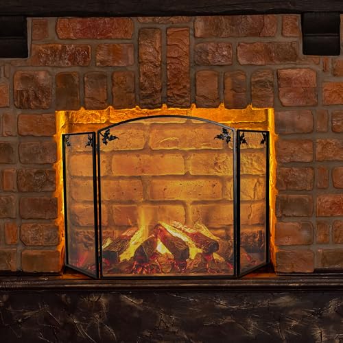 Puerta de chimenea Lavish Home con malla protectora antichispas 8