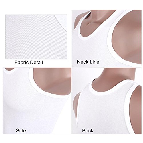 Men's Tank top 2113 U-Neck Cotton 100% 3-Pack Top Innerwear, White3