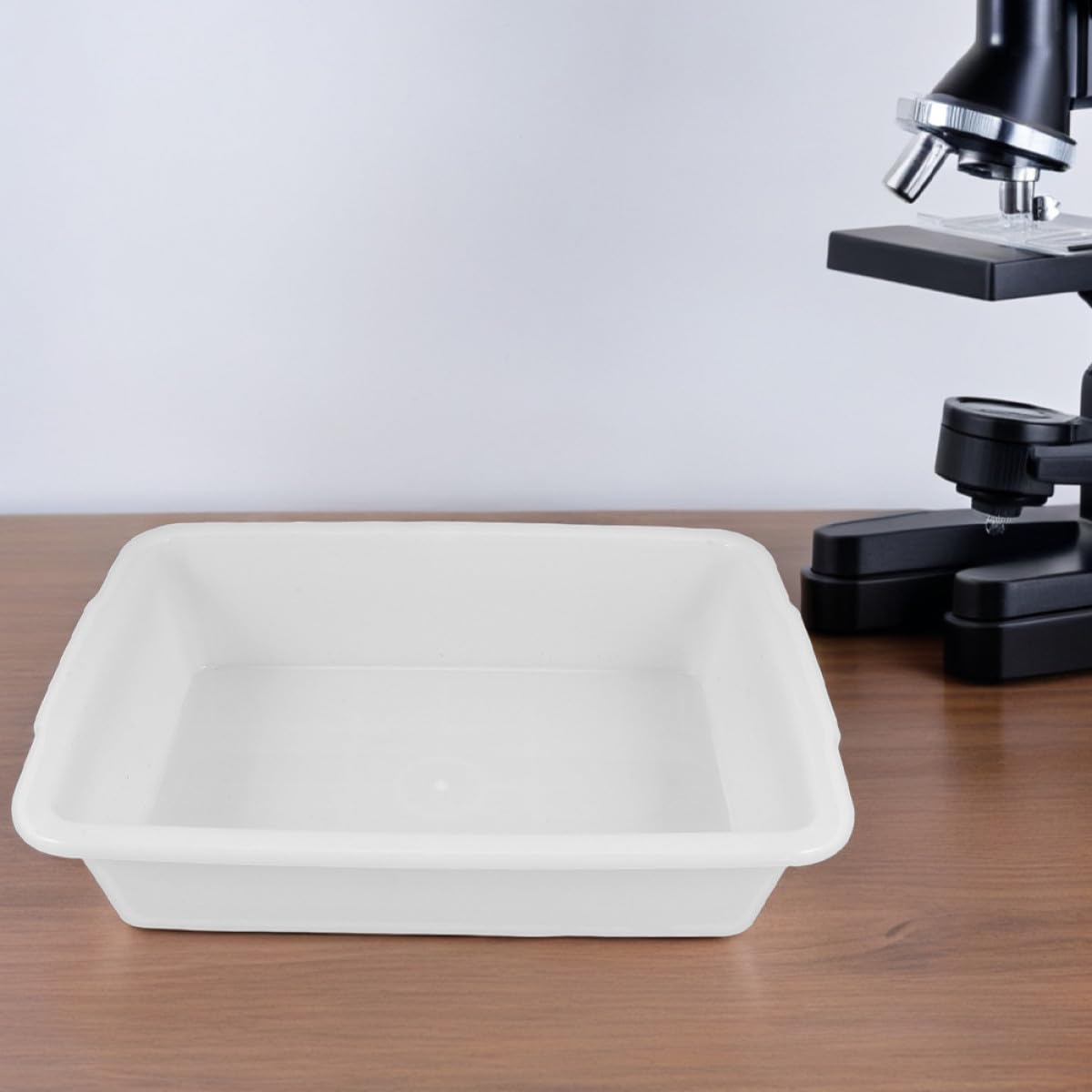 SHINEOFI Plateaux de Laboratoire Lot de 2 Design Anti-Fuite en Plastique Blanc Polyvalents pour Laboratoires Chimiques et Salles de Classe