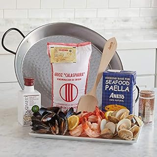 Lobster Gram | Seafood Paella Dinner for Four | Jumbo Cooked Shrimp, Little