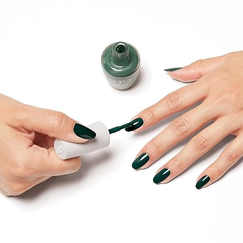 Miniatura 8 de OPI Nature Strong Leaf por Example | Esmalte de uñas opaco de origen natural crema verde oscuro | A base de plantas, vegano, libre de crueldad