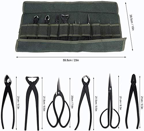 Miniatura 2 de Fdit Kit de herramientas profesionales para bonsái, 7 piezas de acero inoxidable, cortador de tijera, alicates de alambre, juego de alicates para