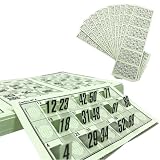 Genérico 318 Cartoni Numeri Fustellati per Bingo Tradizionale a 90 Palle (Verde)