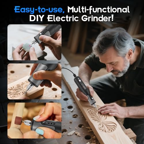 Corded Electric Rotary Tool Kit, LCD Display 5 Speeds Mini Rotary Tool Kit with 167 Accessories Multi-Purpose Multi Tool for Cutting,Engraving,Sanding,Drilling,Polishing,Grinding,DIY Crafts & Projects - Image 8