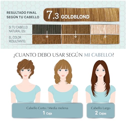 Foto von Colour Clinuance | Haarfärbemittel für empfindliches Haar | Dauerhafte Färbung ohne Ammoniak Mehr Glanz | Intensive Farbe | 100% ige Deckung | 7.3 Goldene Blondine | Dermatologisch getestet