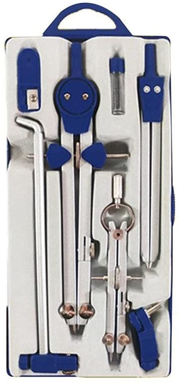 AKAZI Geometrie-Set Kompass für Geometrie Professionelles Kompass-Set Präzisions-Zeichnungskompass für Studenten Büroangestellte (17 x 3 x 1 cm) Kompass-Set