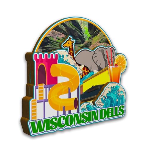 Imán Decorativo de Nevera Wisconsin Dells Madera 3D miniatura 2
