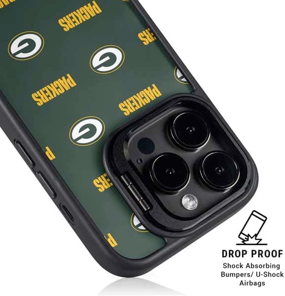 Skinit Kickstand Phone Case Compatible with iPhone 14 Pro Max - Officially Licensed NFL Green Bay Packers Blitz Series Design