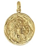 trendor Anhänger Arethusa 333 Gold (8 Karat) Replikat Antiker Münze eleganter Halsschmuck für Damen und Herren, hochwertiger Goldschmuck, 358846