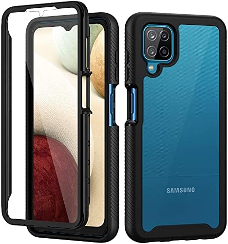 Case for Samsung Galaxy A12 5G Samsung M12 Built-in Screen Protector Full Body Shockproof Protection Cover Slim Fit Heavy Duty Protection Shockproof Bumper Protective Phone Case Galaxy A12/M12