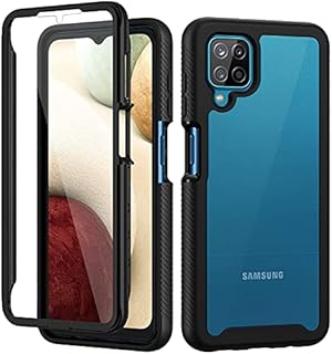 Case for Samsung Galaxy A12 5G Samsung M12 Built-in Screen Protector Full Body Shockproof Protection Cover Slim Fit Heavy Duty Protection Shockproof Bumper Protective Phone Case Galaxy A12/M12