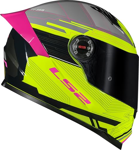 Capacete ls2 FF358 S Digital Preto c/ Amarelo - 58/M