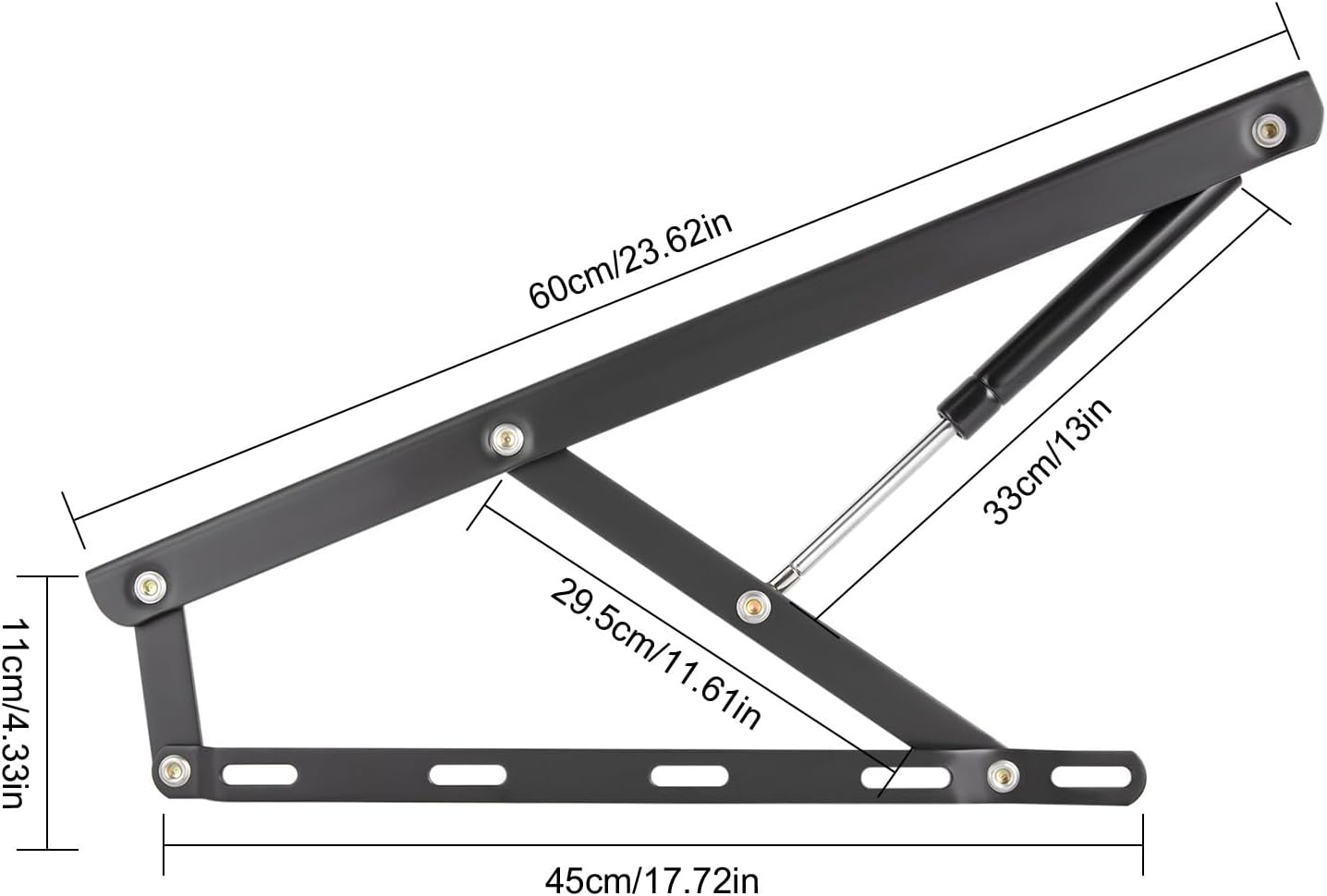 Living Bed Lift Mechanism,Sofa Lift Kit,Bed Storage Lift,Gas Spring Set for Storage Bed,Adjustable Metal Dorm Beds Lifting,Family Assistant,for Home,Hotel,Furniture Store,Furniture Factory(Black) image 3 of 9 B0CK5JDHH3