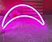 Crescent Neon Light Moon LED Neon Signs Art Wall Lighting Decor for House Bar Recreational, Birthday Party Kids Room, Living Room, Wedding Party (Pink Moon)