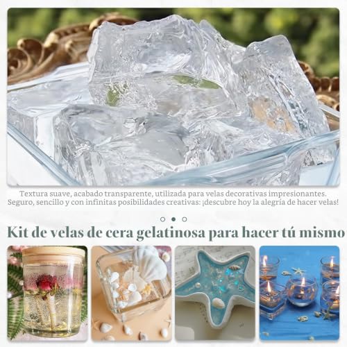 Miniatura 2 de Coolcrafts Cera De Gel Transparente Para Hacer Velas, Manualidades Y Proyectos De Bricolaje - 400g