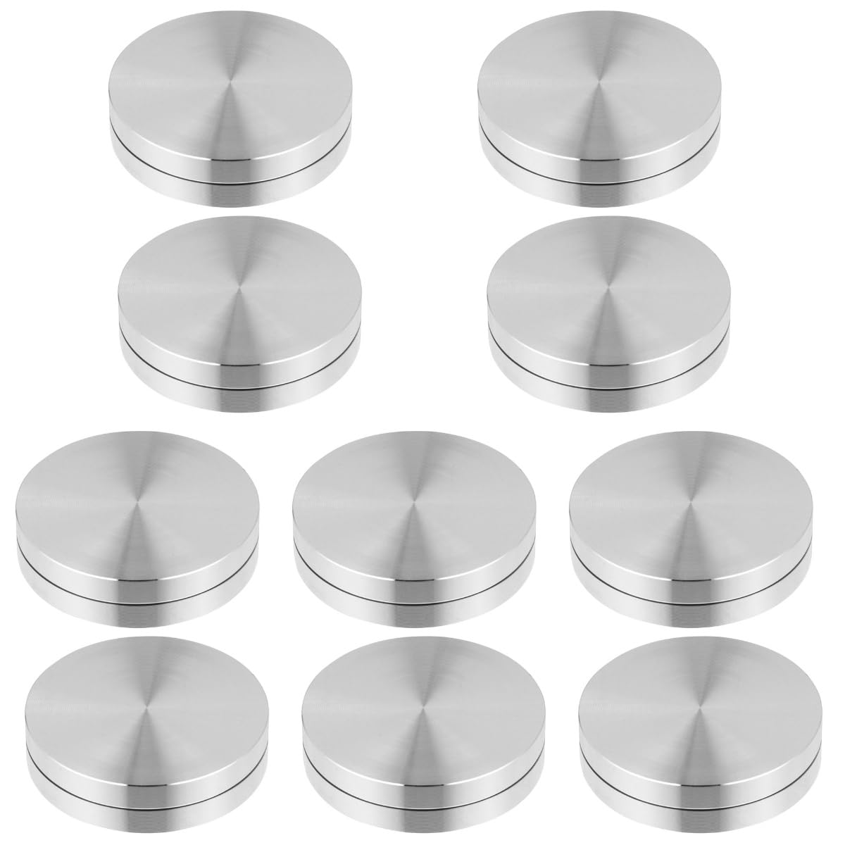 SEWACC Rotating Swivel Stand 10 Pcs - Turntable Base With Bearing for Cupcake Stand, Swivel Base Organizer, Aluminum Alloy Mini Cake Pan