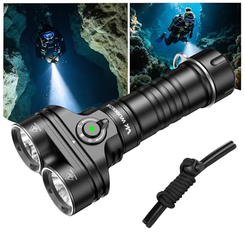 Wurkkos DL05 Tauchlampe, 6000 Lumen Unterwasser Taschenlampe mit Spot&Flutlichtmodi Type-C-Wiederaufladbar Tauchen, 274 Meter Reichweite Super Hell Tauchlampe Perfect for underwater exploration