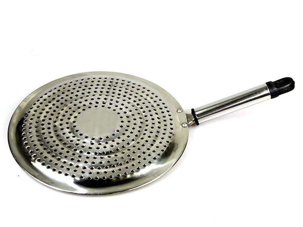 MK Creations Stainless Steel Jali Roti Roaster (20 cm) Papd Chapati Toast Modern Kitchen Gadget