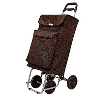 Amig - Boodschappentrolley met 4 wielen met geïsoleerd vak | robuuste boodschappentrolley | opvouwbare supermarktwagen | 22 x 40 x 106 cm | maximale belasting 15 kg - Kleur: rood