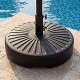 Stabilité Maximale jusqu'à 27 kg : Polyvalent et performant, ce pied de parasol accepte 3 modes de remplissage : eau (22 kg), sable (25 kg) ou un mélange des deux pour une stabilité optimale de 27 kg. Sa forte capacité de charge garantit un maintien parfait de votre parasol, même lors de journées venteuses.