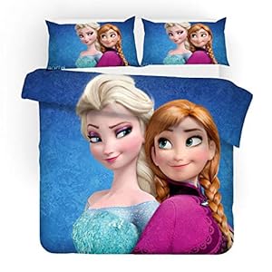 Fgolphd Frozen beddengoed met kussensloop, 100% microvezel, 3D-digitale print, dekbedovertrek voor kinderen en…